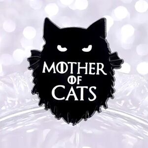 3/$25 “Mother of Cats” Pin Black Cat Pin